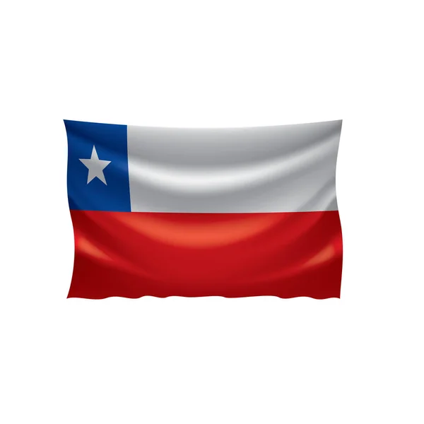 Bandera de Chile, vector de ilustración — Archivo Imágenes Vectoriales