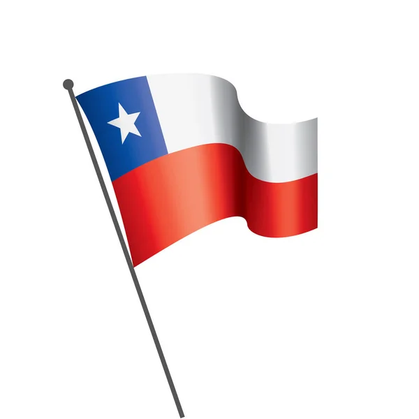 Bandera de Chile, vector de ilustración — Vector de stock