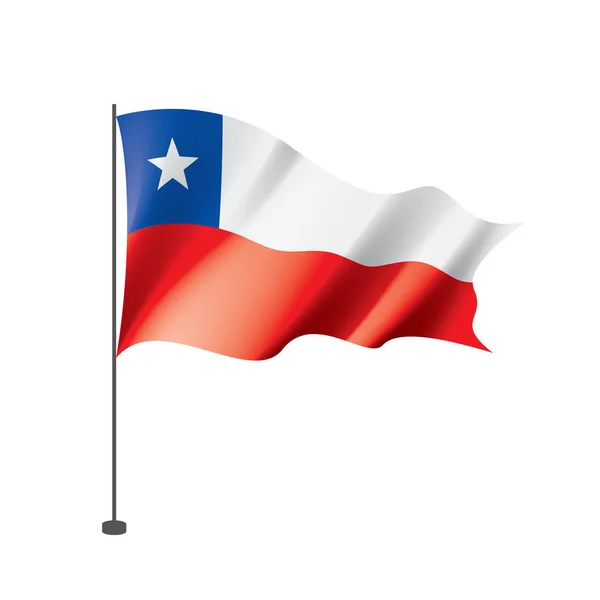 チリの旗ベクトルイラスト — ストックベクタ