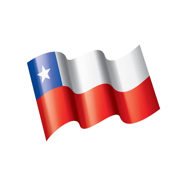 Bandera de Chile, vector de ilustración — Vector de stock