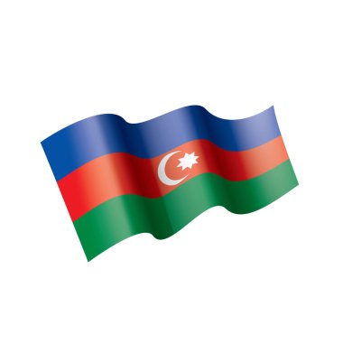 Azerbaycan bayrağı, vektör illüstrasyonu
