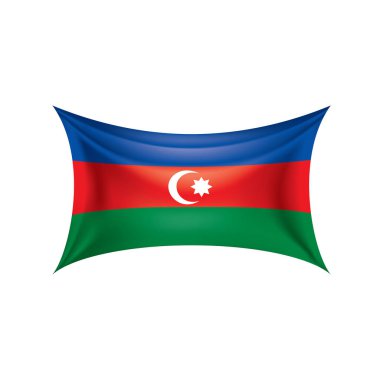 Azerbaycan bayrağı, vektör illüstrasyonu