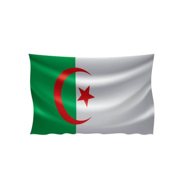 Cezayir bayrağı, vektör çizim