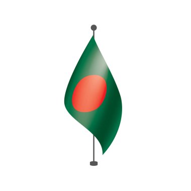 bangladeş bayrağı, vektör illüstrasyonu