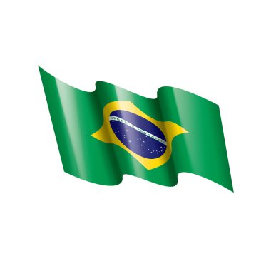 Brezilya bayrağı, vektör illüstrasyonu