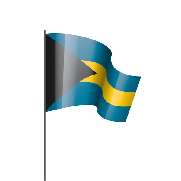 Флаг Багамских островов, векторная иллюстрация — стоковый вектор