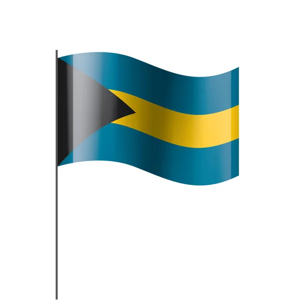 Bahamas flagga, vektorillustration — Stock vektor