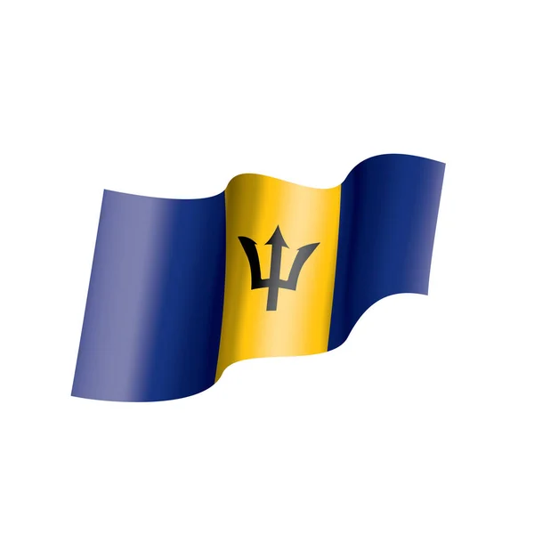 Barbados flagga, vektor illustration — Stock vektor