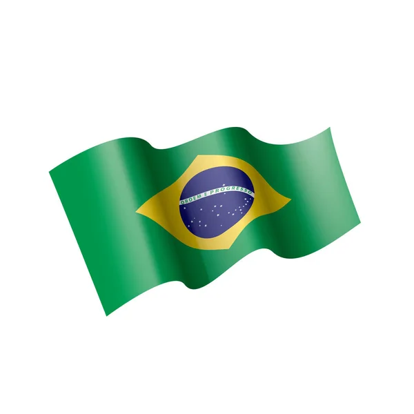 Brazil flag, vector illustration — Stock Vector