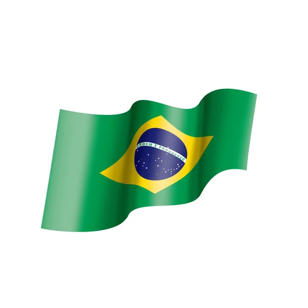 Bandiera brasiliana, illustrazione vettoriale — Vettoriale Stock