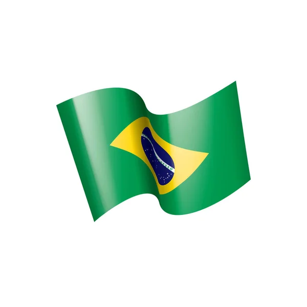 Brasilianische Flagge, Vektorabbildung — Stockvektor