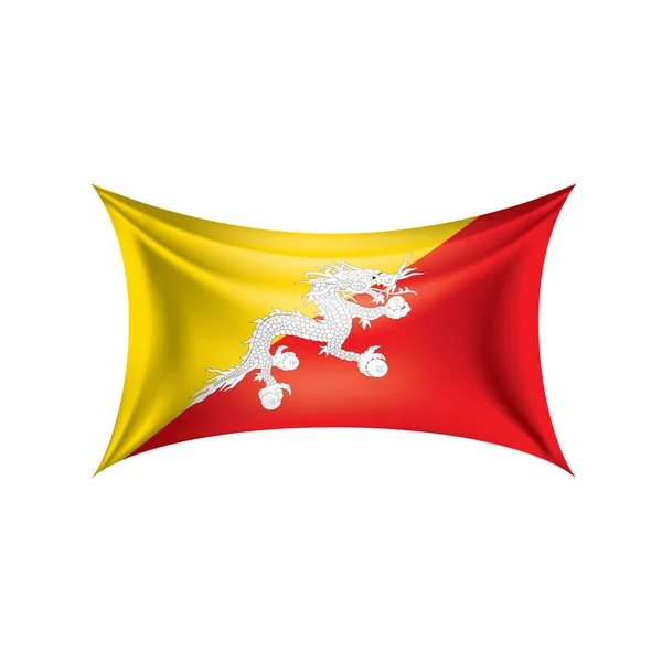 Флаг Бутана, векторная иллюстрация — стоковый вектор