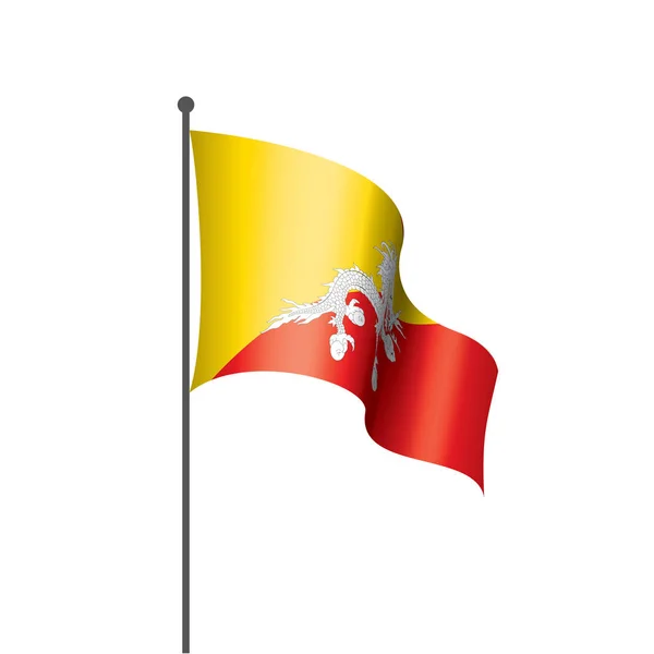 Bhutans flagga, vektorillustration — Stock vektor