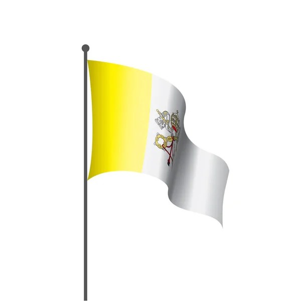 Bandera del Vaticano, ilustración vectorial sobre fondo blanco — Vector de stock