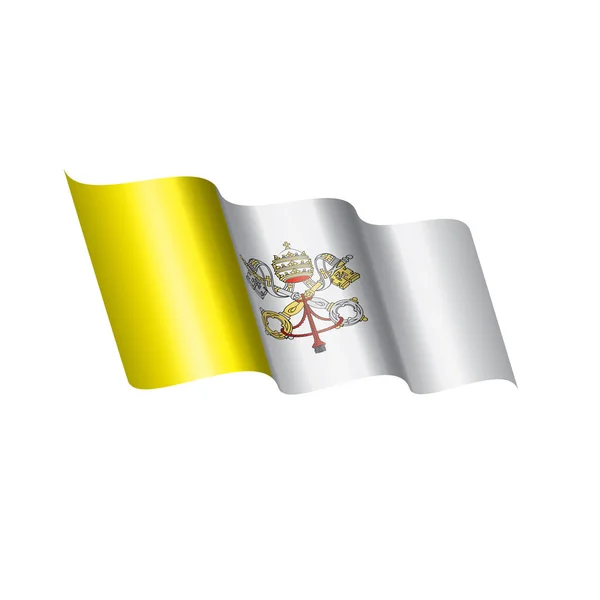 Vatican flag, vector illustration on a white background — Stock Vector