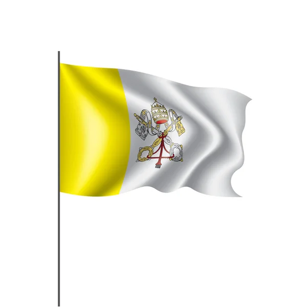 Flagge des Vatikans, Vektorabbildung auf weißem Hintergrund — Stockvektor