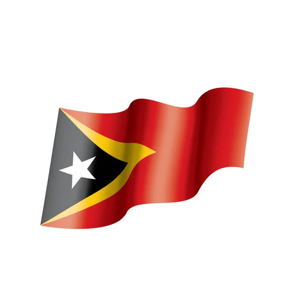East timor flag, vector illustration on a white background — Stock Vector