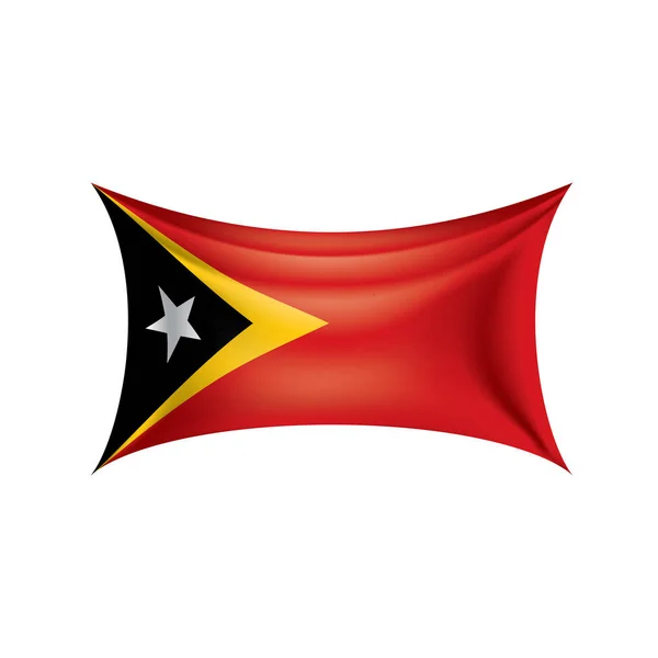 Wschodnia flaga Timoru, ilustracja wektora na białym tle — Wektor stockowy