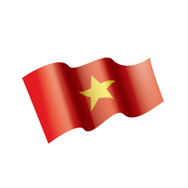 越南国旗，白色背景上的矢量插图 — 图库矢量图片