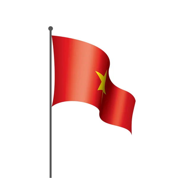 Bandera de Vietnam, ilustración vectorial sobre fondo blanco — Vector de stock