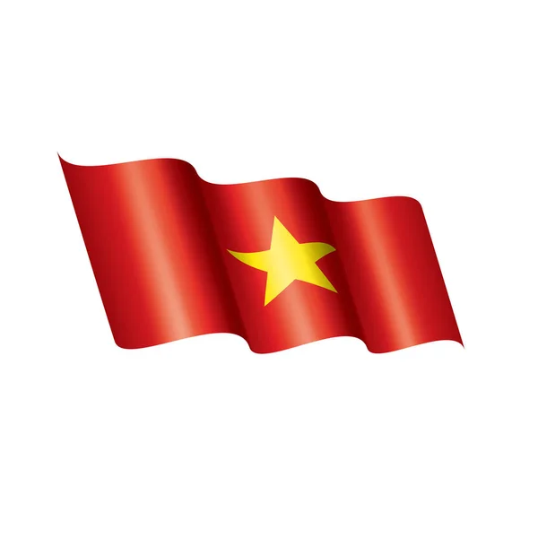 Bandeira do Vietname, ilustração vetorial sobre um fundo branco — Vetor de Stock