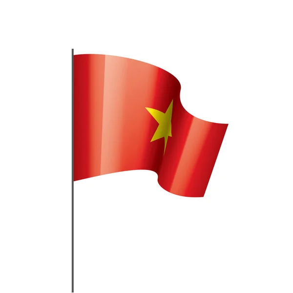 Vietnam flag, vector illustration on a white background — Stock Vector