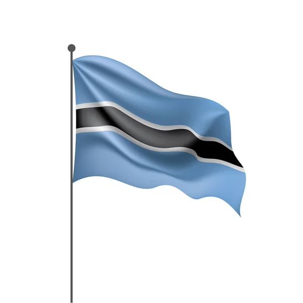 Флаг Ботсваны, векторная иллюстрация на белом фоне — стоковый вектор