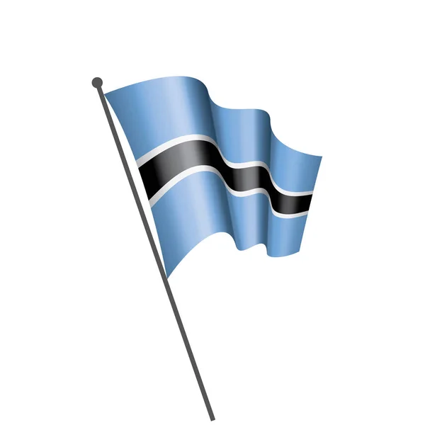 Флаг Ботсваны, векторная иллюстрация на белом фоне — стоковый вектор