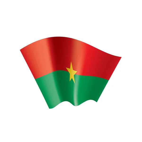 Bandera de Burkina Faso, ilustración vectorial sobre fondo blanco — Vector de stock