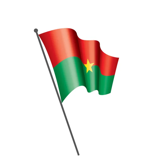 Bandera de Burkina Faso, ilustración vectorial sobre fondo blanco — Vector de stock