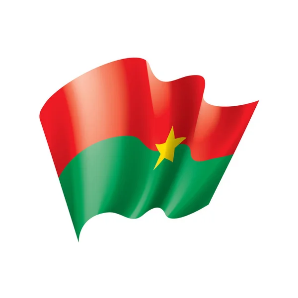 Bandeira de Burkina Faso, ilustração vetorial sobre fundo branco — Vetor de Stock