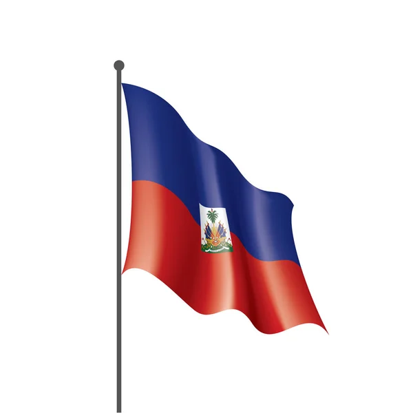 ハイチの旗白い背景のベクトルイラスト — ストックベクタ