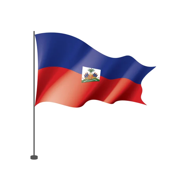 Haiti bayrağı, beyaz arkaplanda vektör illüstrasyonu — Stok Vektör