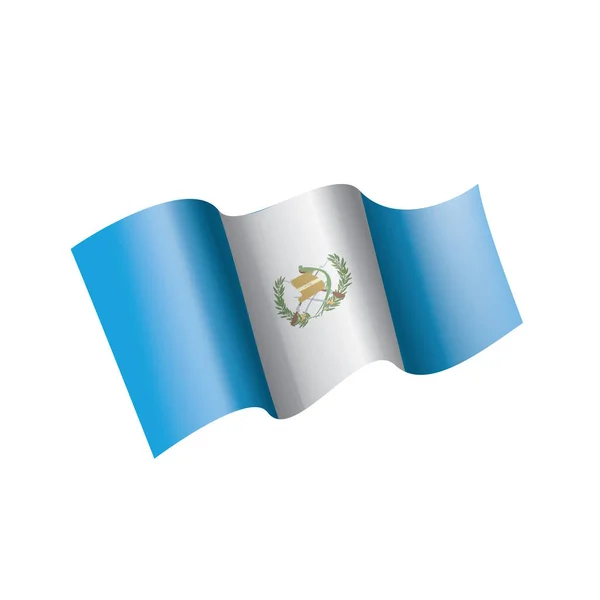 Прапор Гватемали, Векторні ілюстрації на білому фоні — стоковий вектор