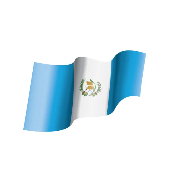 Vlag van Guatemala, vectorillustratie op een witte achtergrond — Stockvector