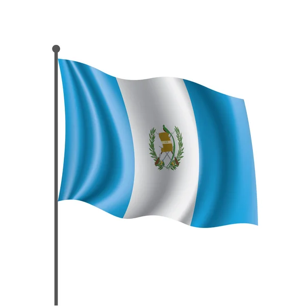 Bandeira da Guatemala, ilustração vetorial sobre um fundo branco — Vetor de Stock