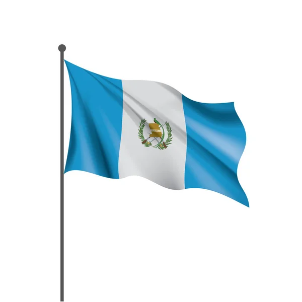 Bandeira da Guatemala, ilustração vetorial sobre um fundo branco — Vetor de Stock