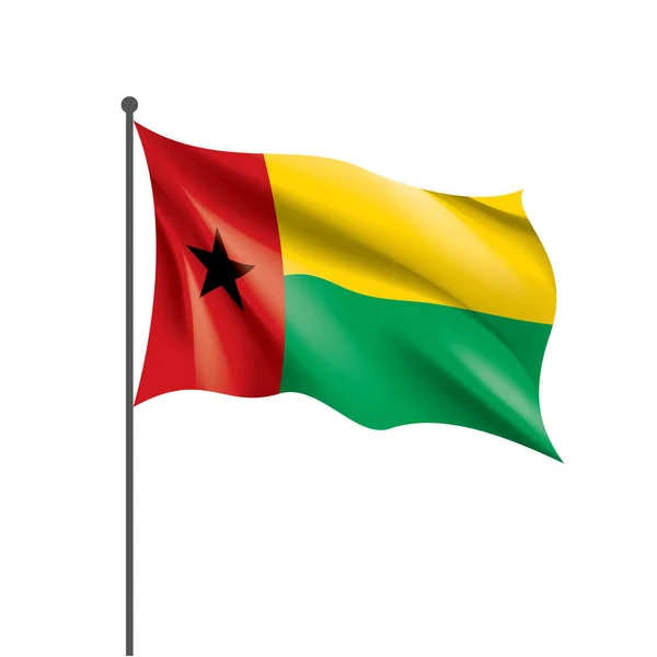 Bandeira da Guiné Bissau, ilustração vetorial sobre fundo branco — Vetor de Stock