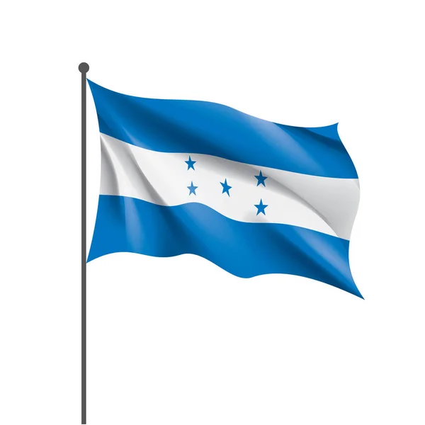 Honduras zászló, vektor illusztráció fehér alapon — Stock Vector