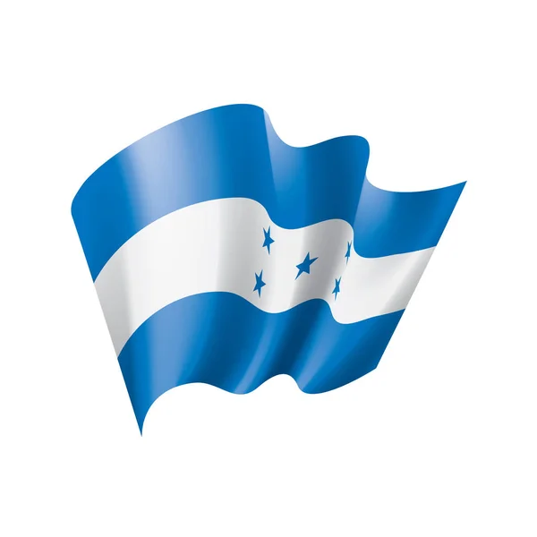 Bandera de Honduras, ilustración vectorial sobre fondo blanco — Vector de stock