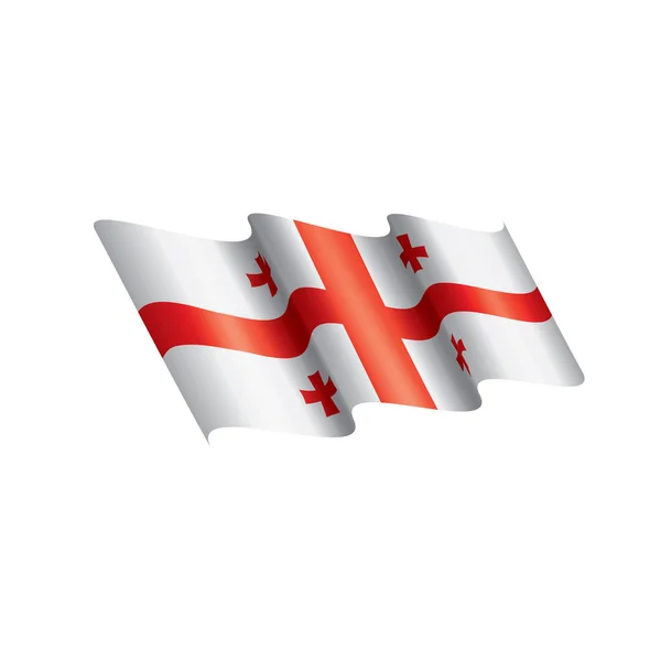 ジョージア州旗、白の背景にベクトル画像 — ストックベクタ