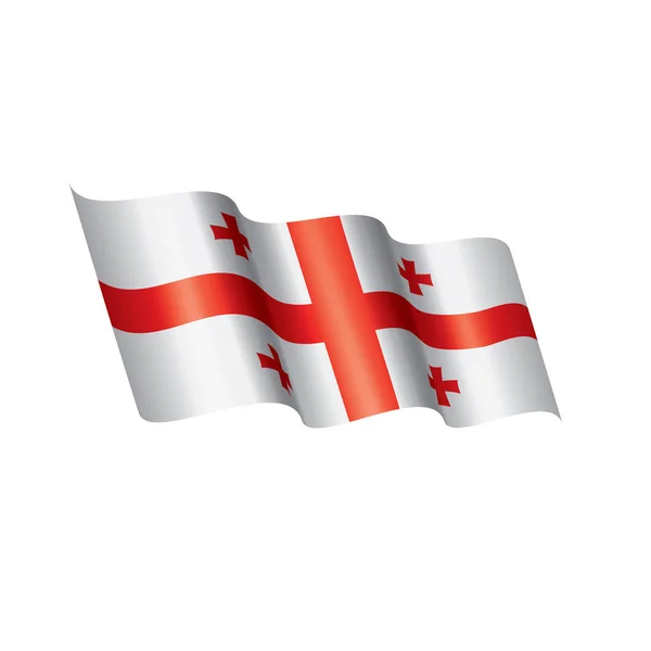 Georgia zászló, egy fehér háttér vektor illusztráció — Stock Vector