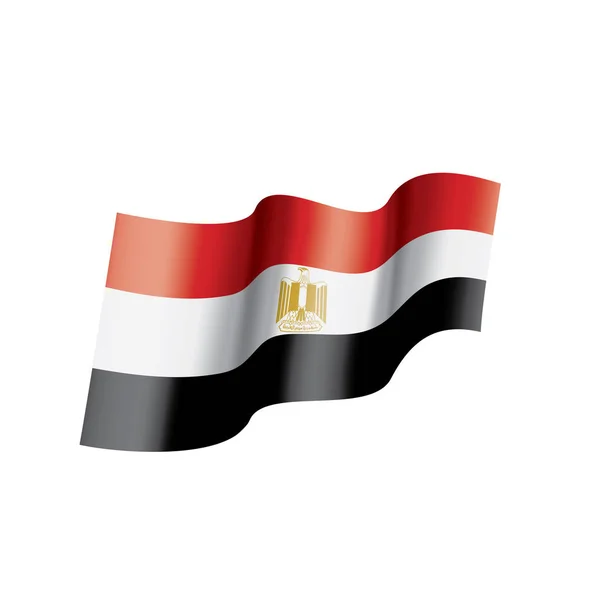 Vlajka Egypta, vektorové ilustrace na bílém pozadí — Stockový vektor