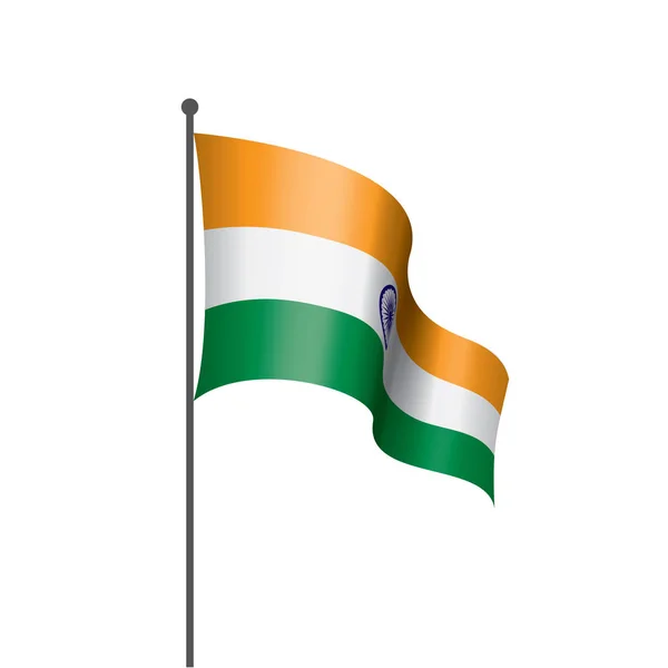 India flag, vector illustration on a white background — Stock Vector