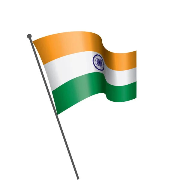 India flag, vector illustration on a white background — Stock Vector