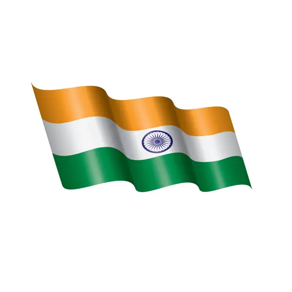 Drapeau Inde, illustration vectorielle sur fond blanc — Image vectorielle