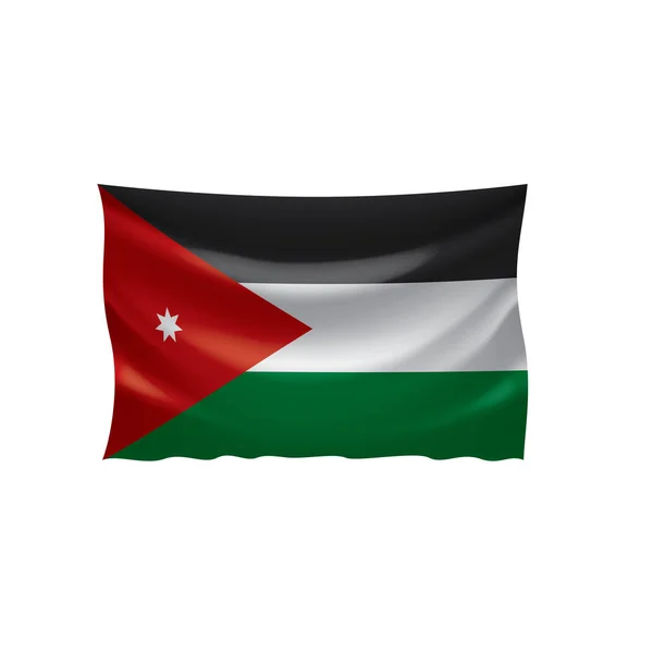 Bandeira da Jordânia, ilustração vetorial sobre um fundo branco — Vetor de Stock