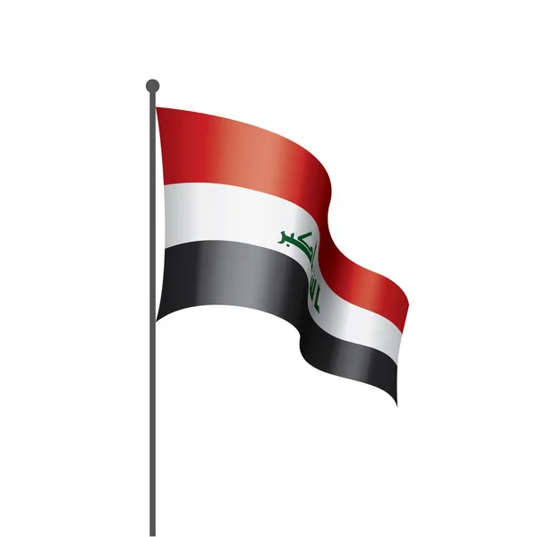 Drapeau irakien, illustration vectorielle sur fond blanc — Image vectorielle