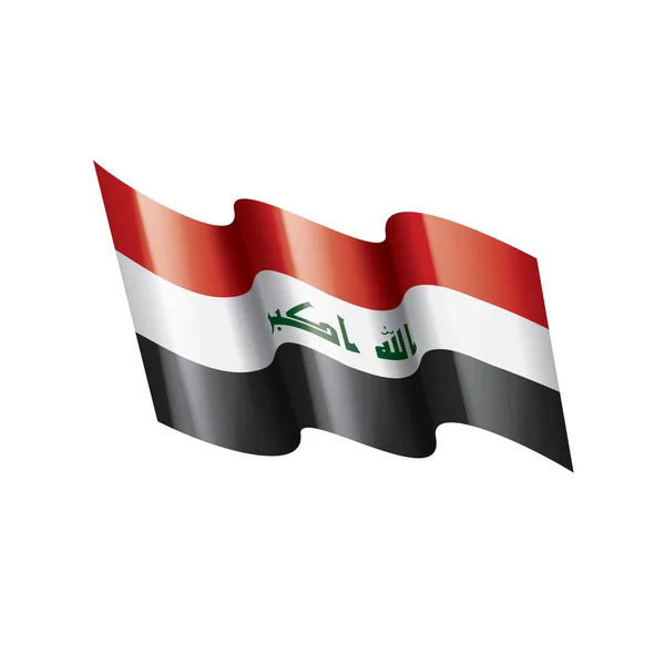 Iraakse vlag, vectorillustratie op een witte achtergrond — Stockvector