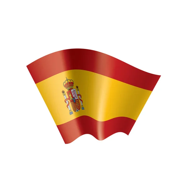 Spanien flagga, vektor illustration på en vit bakgrund — Stock vektor